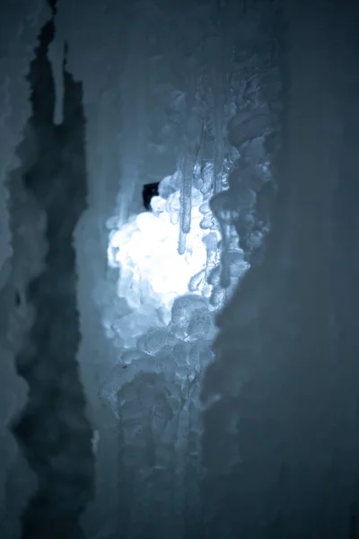 Ice texture, natural ice cave. Cold aesthetics.