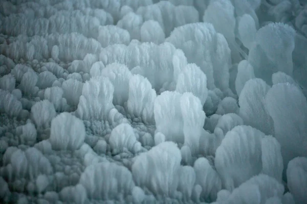 Texture Glace Grotte Glace Naturelle Esthétique Froide — Photo