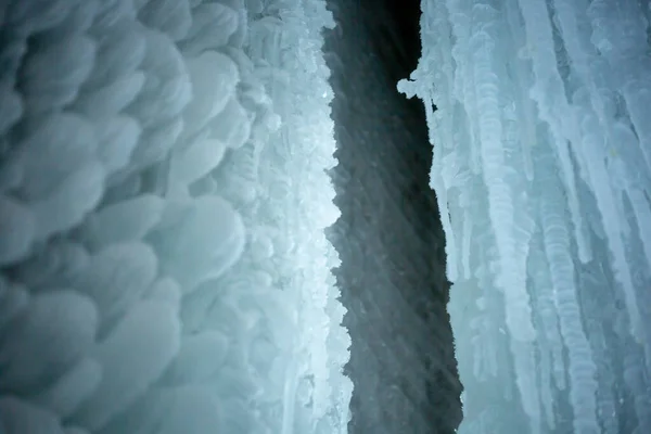 Texture Glace Grotte Glace Naturelle Esthétique Froide — Photo