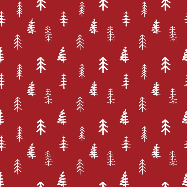 Kiefer Nahtlose Muster Neujahr Und Weihnachten Hintergrund Vektor Illustration — Stockvektor