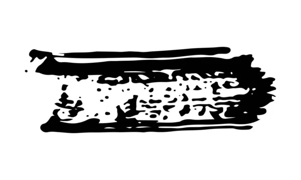 Brush Stroke Hand Drawn Grunge Texture Vector Illustration Isolated White — Stock Vector