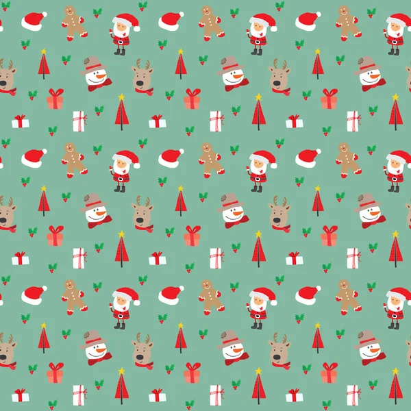 Neues Jahr Und Weihnachten Nahtlose Muster Handgezeichnete Doodles Nahtloses Muster — Stockvektor