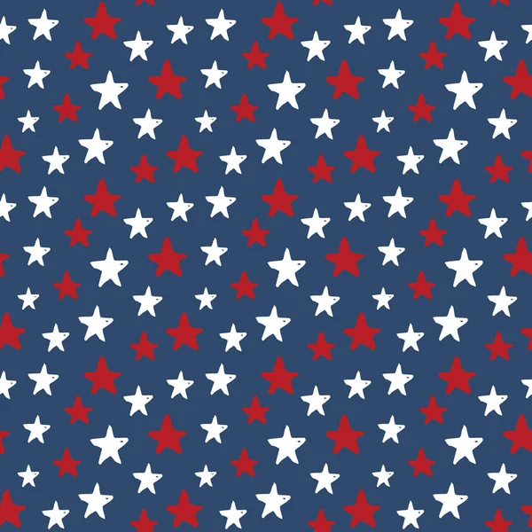 Patrón Sin Costura Estrella Dibujado Mano Garabatos Estrellas Ilustración Vectorial — Archivo Imágenes Vectoriales