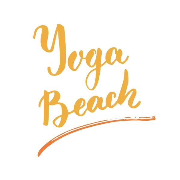 Etichetta Yoga Lettering Schizzo Yoga Disegnato Mano Calligrafica Doodle Illustrazione — Vettoriale Stock
