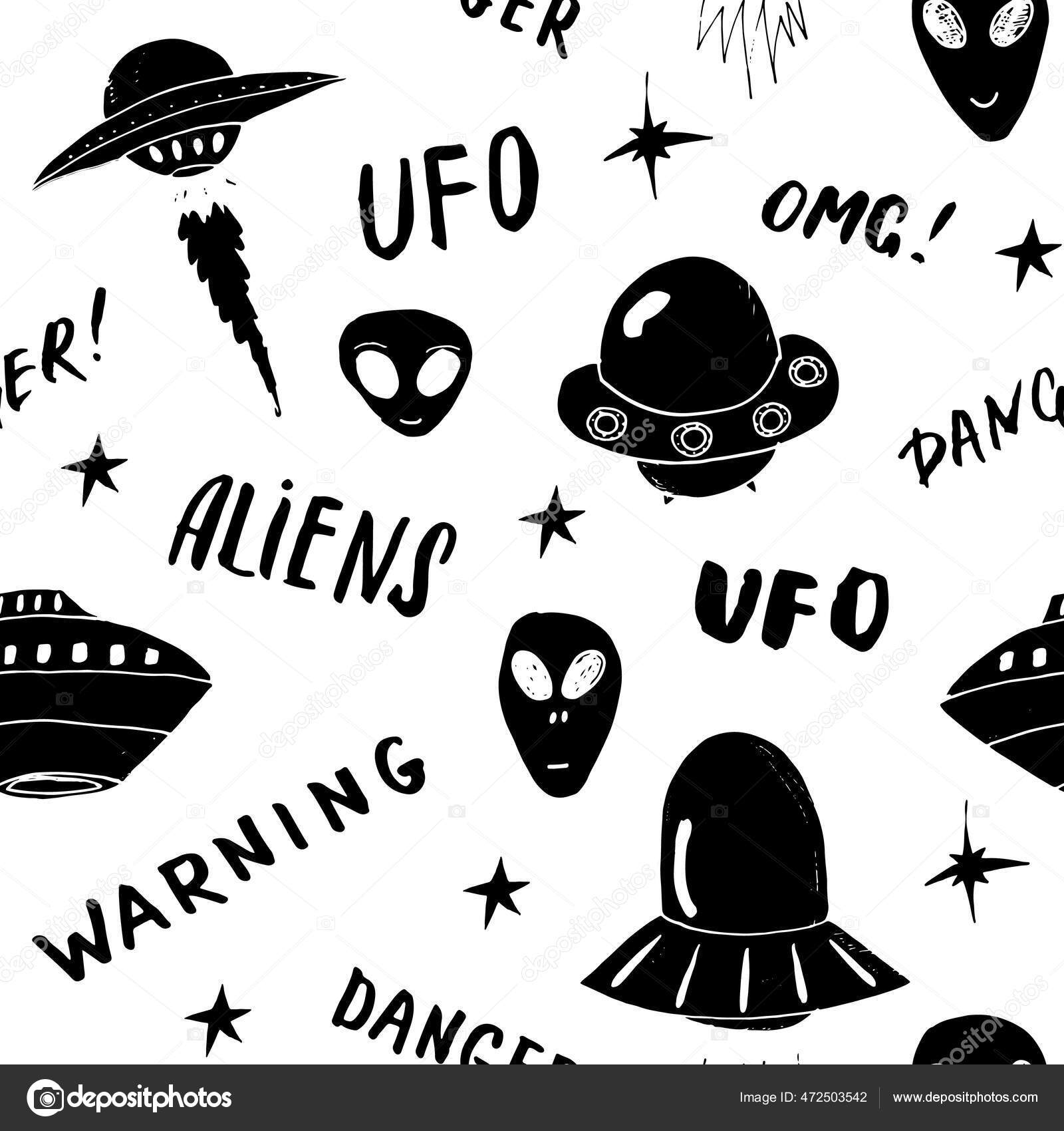 Vetores de Alien Doodle Desenho e mais imagens de Alienígena