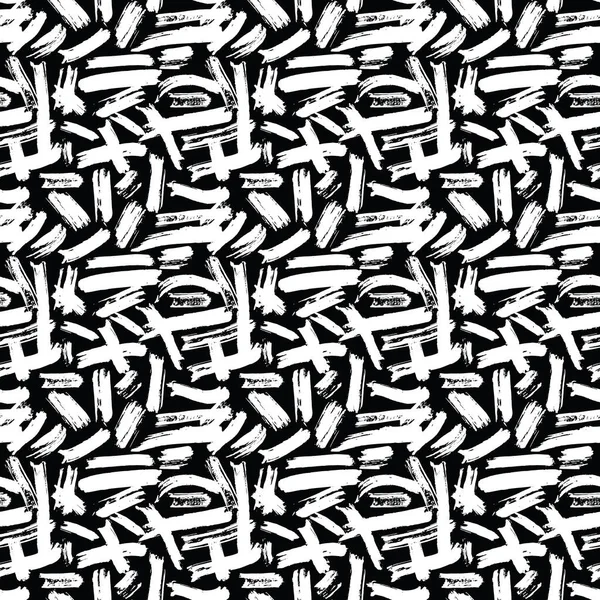 Pinselstrich Nahtloses Muster Handgezeichnete Grunge Texturierte Hintergrundvektorillustration — Stockvektor