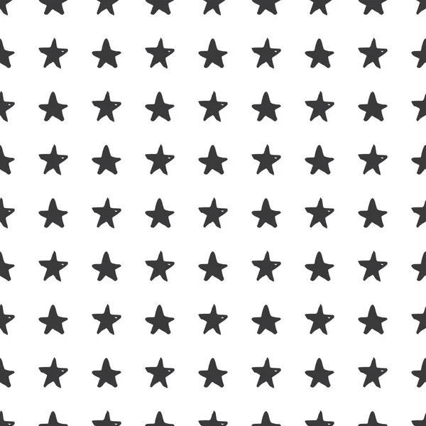 Αστέρι Απρόσκοπτη Μοτίβο Χέρι Σχεδίασε Σκιτσαρισμένα Αστέρια Doodle Διανυσματική Απεικόνιση — Διανυσματικό Αρχείο