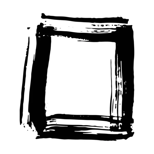 Rámeček Nebo Textové Pole Grunge Texturované Ručně Kreslené Prvky Nastaveny — Stockový vektor