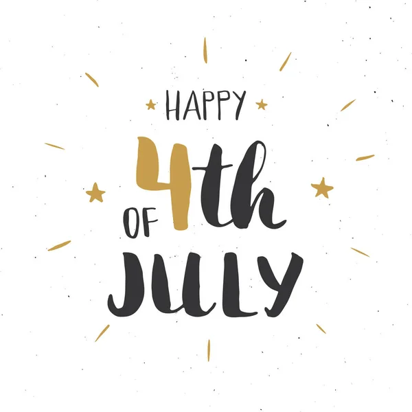 Happy Independence Day Vintage Usa Blahopřání Spojené Státy Americké Oslava — Stockový vektor