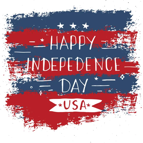 Днем Незалежності Сша Vintage Usa Святкує Привітання Сполучених Штатів Америки — стоковий вектор