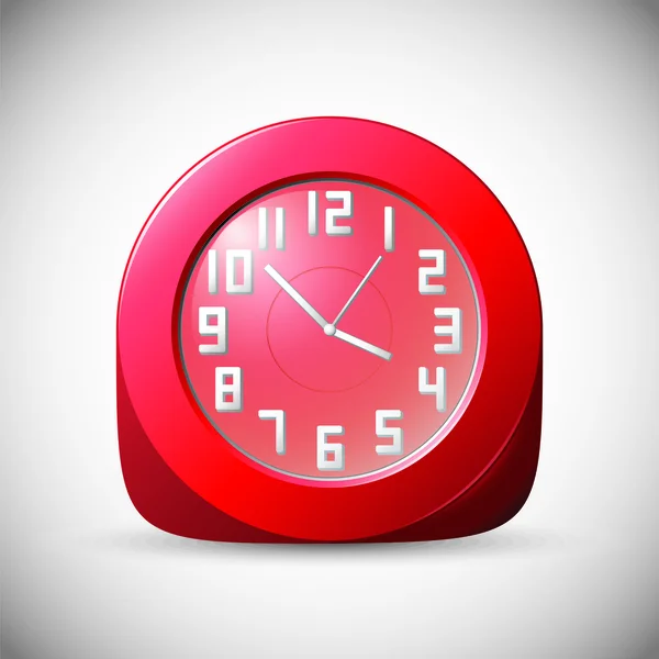 Red clock — Stock Vector