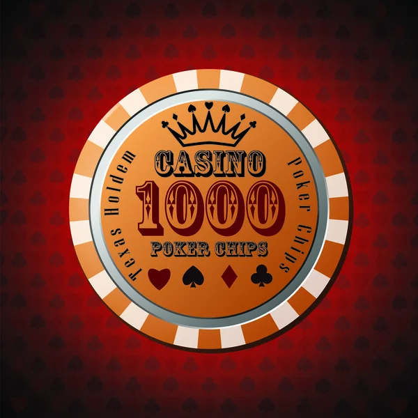 Poker Chip 1000 — Stock Vector