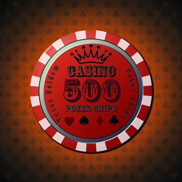 Poker Chip 500 — Stock Vector