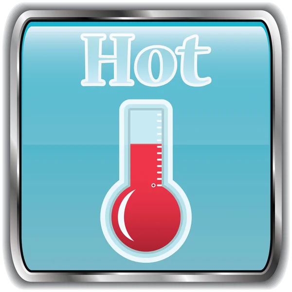 Icône météo jour avec texte chaud — Image vectorielle