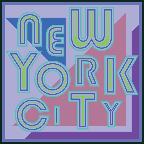 New York City retro vintage tipografi poster, tişört tasarım, baskı rozet aplike etiket vektör — Stok Vektör