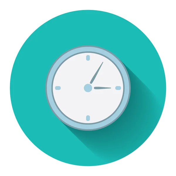 Flat design modern vector illustration of analog clock icon — Stock Vector