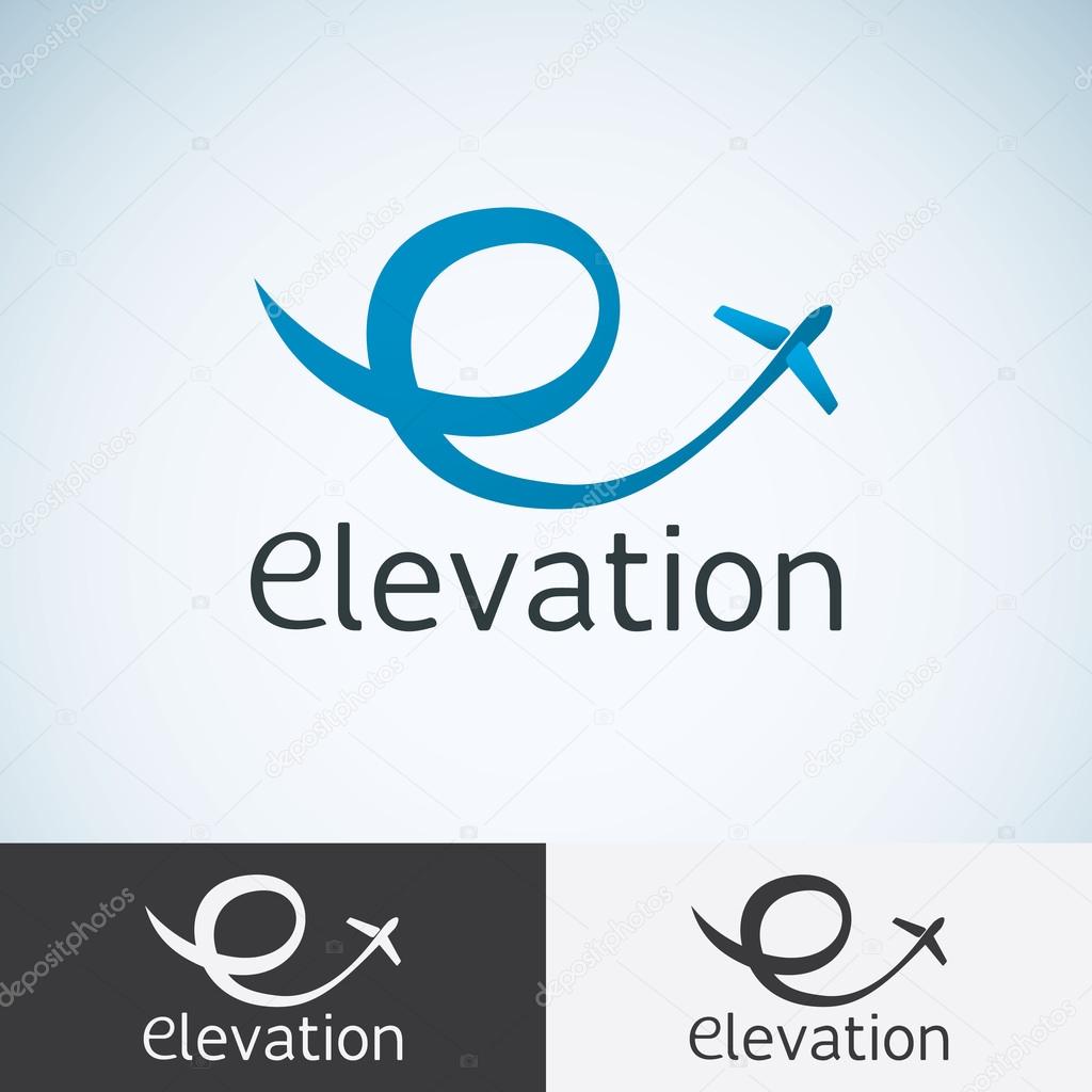 Letter E, Logo concept template for start up, flight company, air shipping, airlines logotype or emblem.