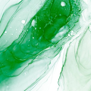 Alkol Mürekkebi Duvar Kağıdı. Akış Sanatı. Alkol Mürekkebi Kompozisyonu. Yeşil Alkol Mürekkep Duvar Kağıdı. Duman kanvası. Sanatsal Efekt. Düğün şablonu. Yeşil Resim.