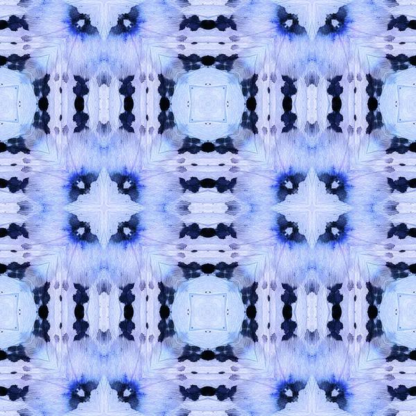 Arabisch patroon. Abstracte Batik print. Indigo naadloze textuur. Herhaal Tie Dye Ornament. Ikat Aziatisch ontwerp. Etnische Arabische Geometrische Patroon. — Stockfoto