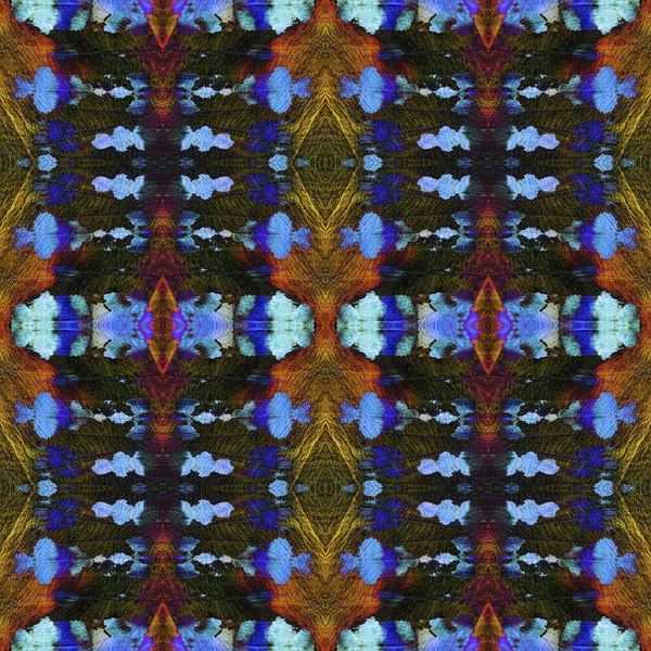 Geometrická malba. Dark Neon Seamless Texture. Bezešvé kravatové ozdoby. Japonský motiv Ikat. Abstrakt Ikat Print. Etnické geometrické ruční malba. — Stock fotografie