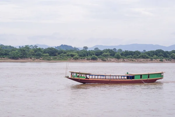 Boat Mekong River Chiang Saen Chiang Rai Province Thailand Landscape — Stock Photo, Image