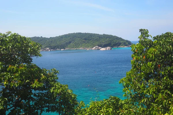 Vista Panorâmica Paisagem Mar Krabi Tailândia Espaço Para Texto — Fotografia de Stock