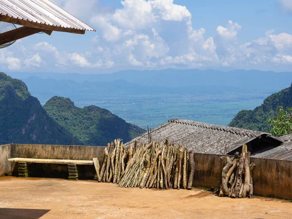 Paisaje Panorámico Las Montañas Tailandia Septentrional Espacio Para Texto —  Fotos de Stock