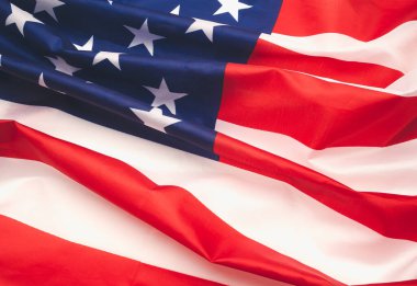 Amerika Birleşik Devletleri 'nin ulusal bayrağı. Amerikan bayrağının tam çerçevesi