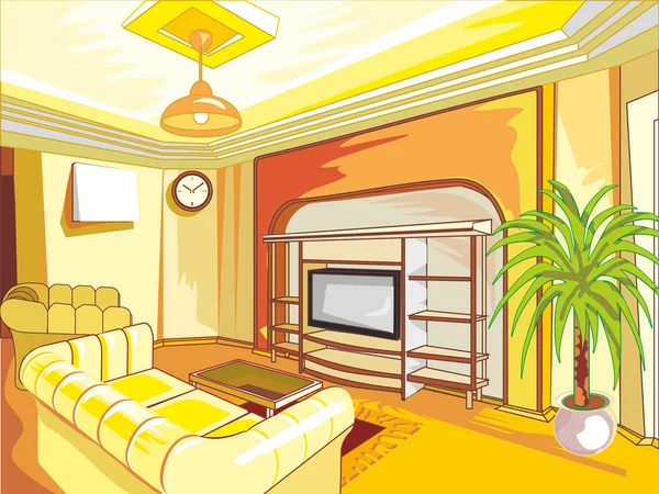 Light living room. — Stock Vector © Leks #6830637