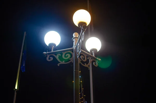 Luz Eléctrica Brillante Noche — Foto de Stock