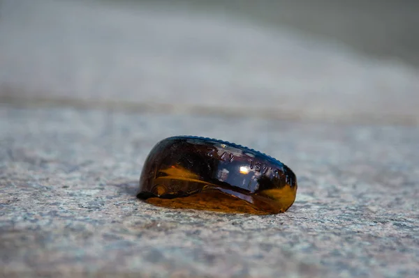 Ett Fragment Botten Från Glasflaska — Stockfoto