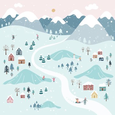 Kış el yapımı, sevimli ve eğlenceli karakterler..