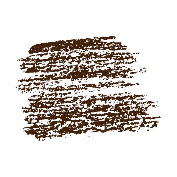 用白色背景上的抽象粉刷点表示向量图 手绘褐色蜡笔画纹理 隔离的 — 图库矢量图片