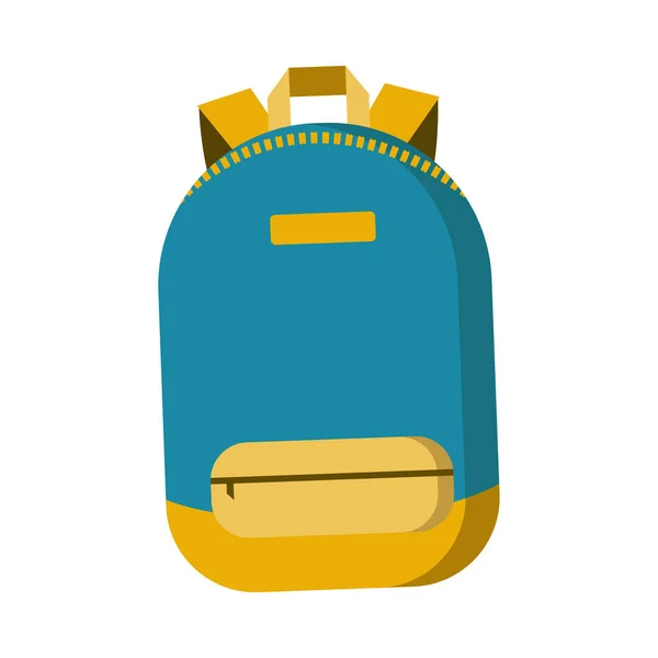 Ilustración Vectorial Una Mochila Escolar Azul Mochila Para Libros Libros — Vector de stock