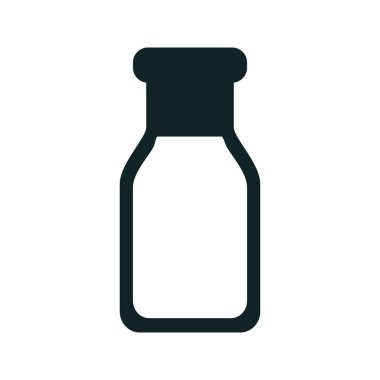 Süt ya da süt ürünleri içeren ikon şişesi. Ürünler, laktoz içeriği ve ambalaj malzemeleri, süt etiketi