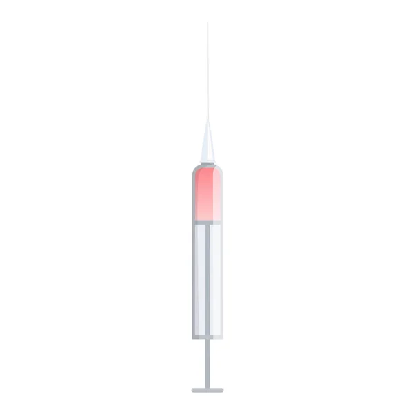 Injectiespuit Met Roze Injectie Isoleren Concepten Van Cosmetische Procedures Injectie — Stockvector