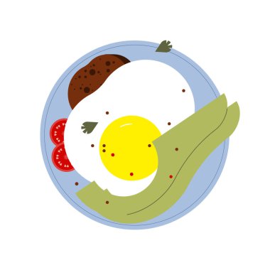 Web projesi ve uygulamasında kullanmak için kahvaltı çizgi filmi çizimi.