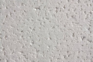 Beyaz sentetik polistiren köpük katmanlı yatay yakın plan fotoğraf 