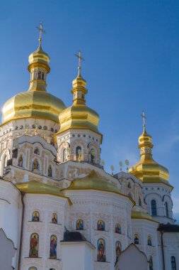 Kiev Pechersk Lavra eski beyaz manastırda. Ortodoks Hıristiyan m