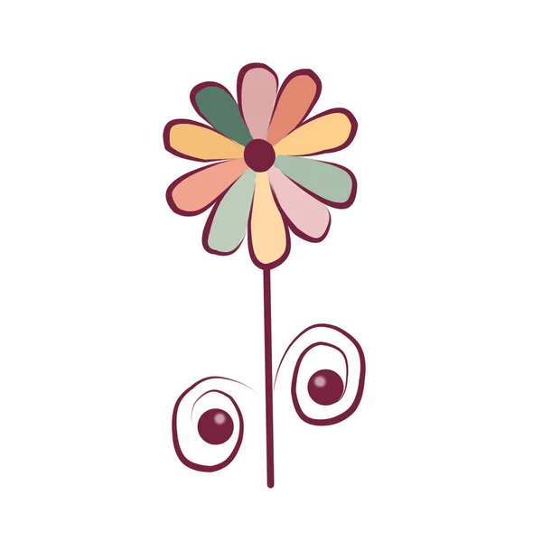 Color Clip Art Colorful Flower — Stock Photo, Image