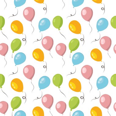 Renkli, pürüzsüz balon deseni.
