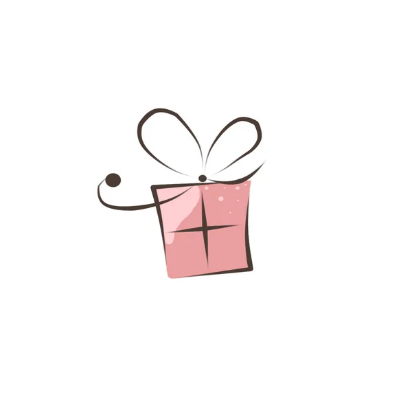 Цветной Клип Розового Подарка — стоковое фото