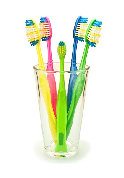 Dört diş fırçaları — Stok fotoğraf