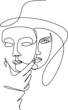 Elinde bir çiçekle bir kadın imajı çiziyor. Spa servisi. Kadınlar için kuaför salonu. Moda. Günlük. kozmetik