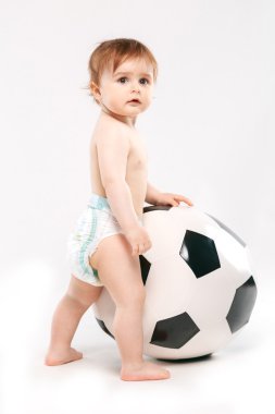 bir futbol topu ile fan