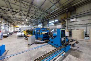 Metal üretim ve işleme tesisi, yüksek teknoloji konsepti