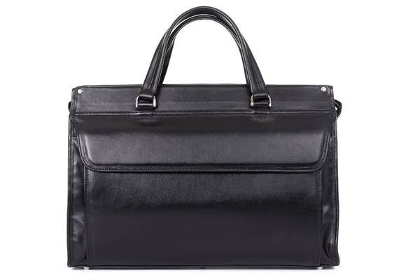 Мужской деловой аксессуар, стильный портфель бизнес-дизайнера - натуральная кожаная сумка ручной работы — стоковое фото