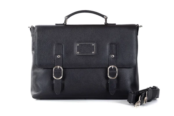 Accesorio de negocios para hombre, elegante bolso de diseñador de negocios - bolso de cuero genuino hecho a mano — Foto de Stock