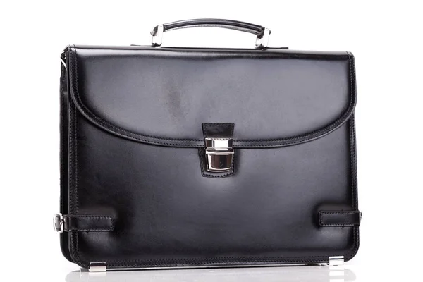 Klassisk mens business bag närbild på vit ren bakgrund — Stockfoto