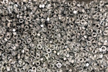 Yapı parçalarını kapat: fındık ve halkalar